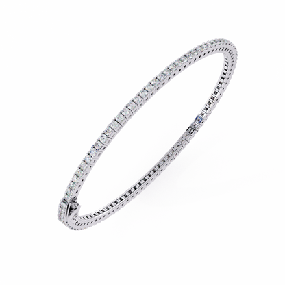 4 Prong Round Tennis Bracelet.