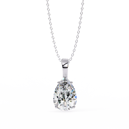 0.50 ct Pear Solitaire Pendant (Without Chain)