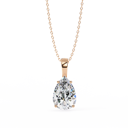 0.50 ct Pear Solitaire Pendant (Without Chain)