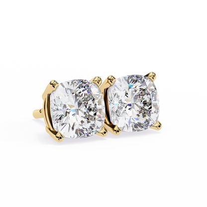 0.50 ct Cushion Solitaire Studs.