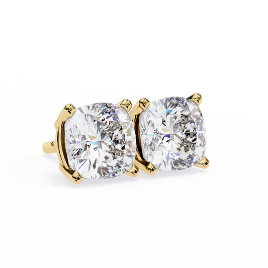 0.50 ct Cushion Solitaire Studs.