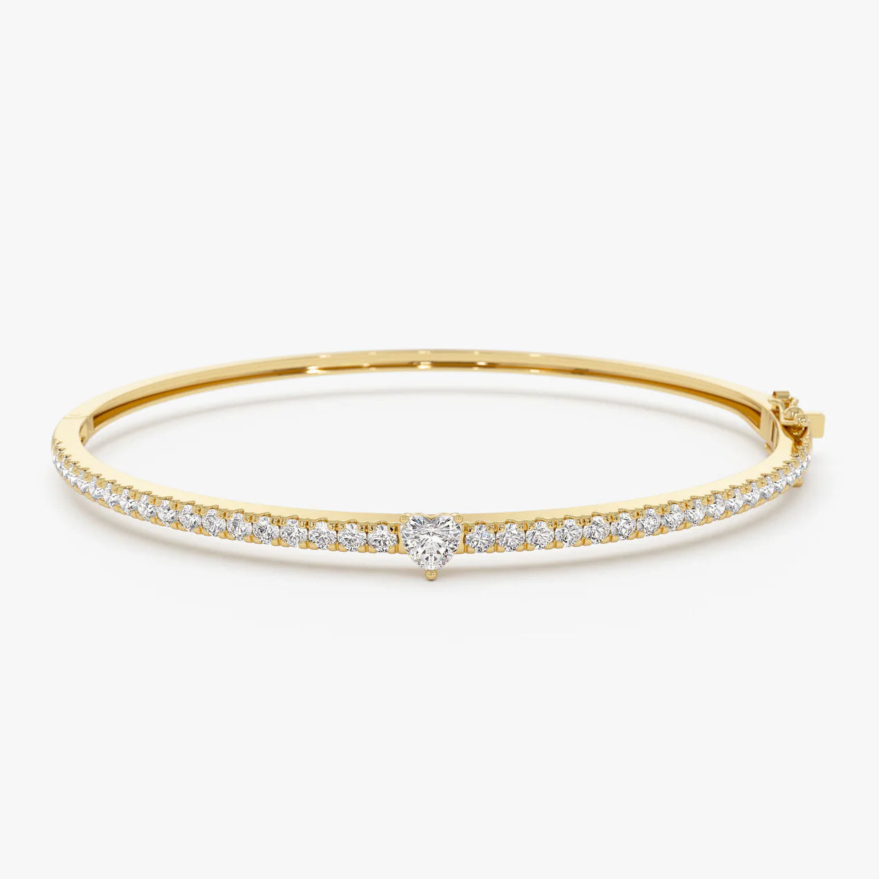 Heart Shaped Half Bangle