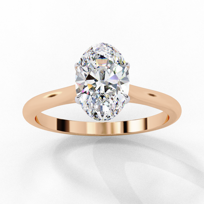 0.50 ct Solitaire Oval Ring.