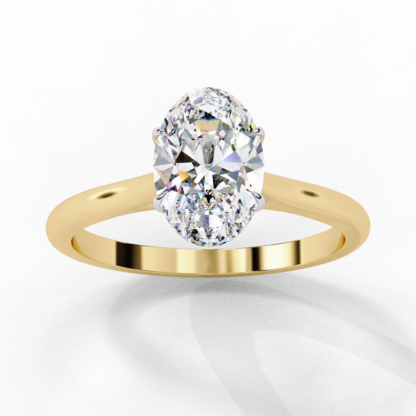 0.50 ct Solitaire Oval Ring.