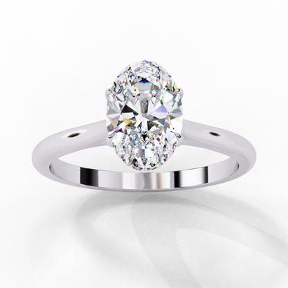 0.50 ct Solitaire Oval Ring.