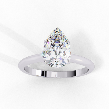 0.50 ct Solitaire Pear Ring.