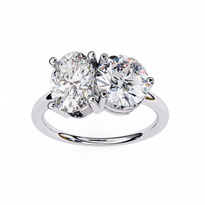 Oval Toi et Moi Ring