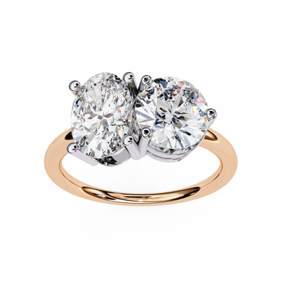 Oval Toi et Moi Ring