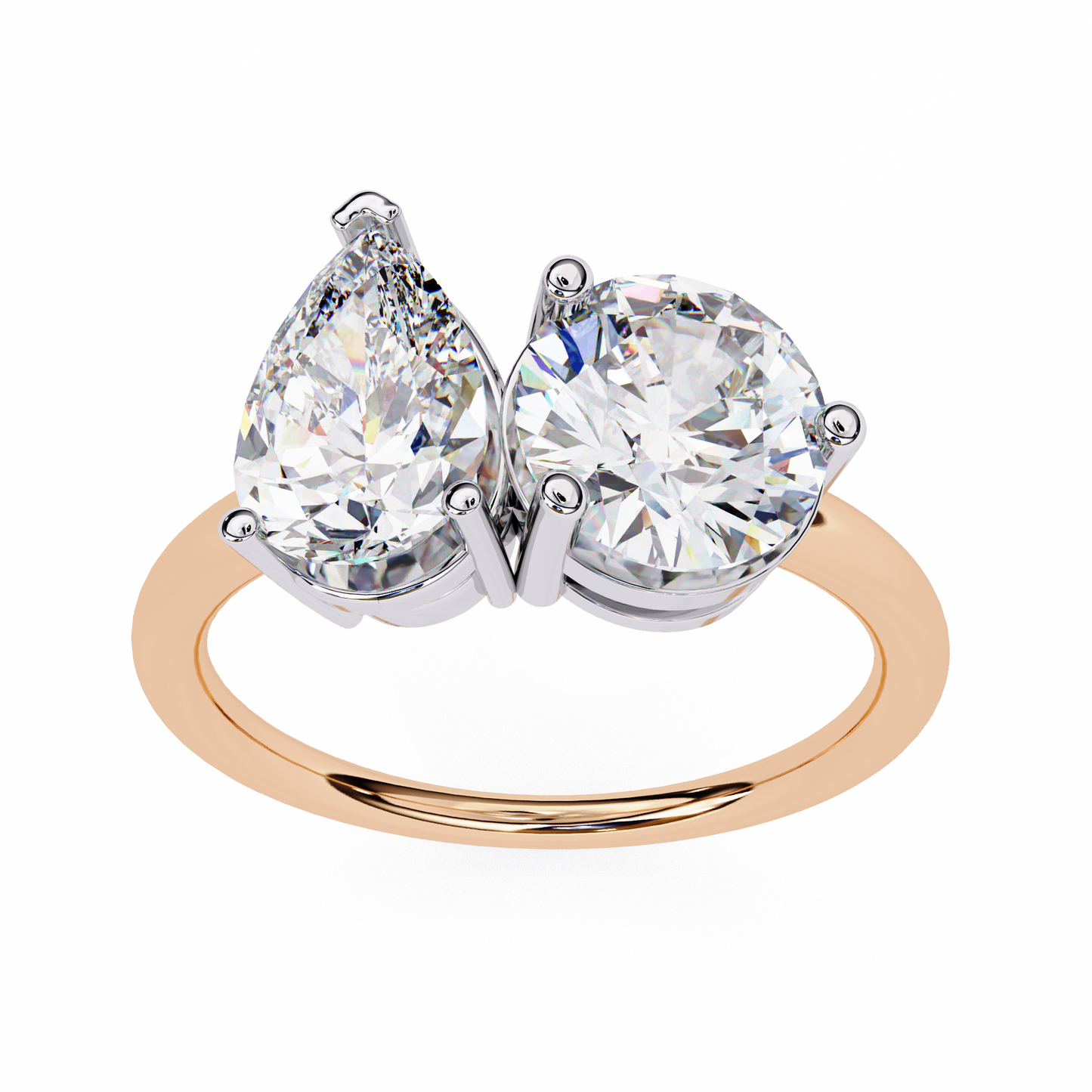 Pear Toi et Moi Ring