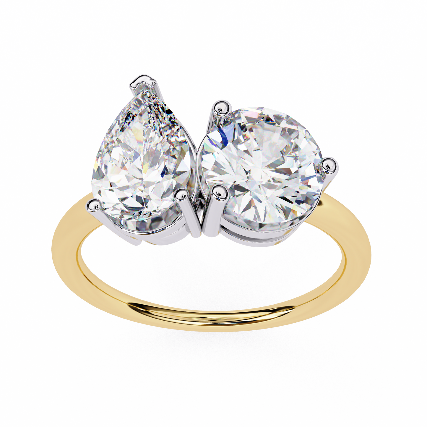 Pear Toi et Moi Ring