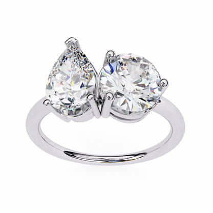 Pear Toi et Moi Ring