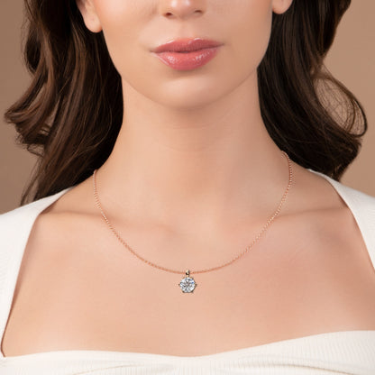 1.00 ct Round Solitaire Pendant (Without Chain)