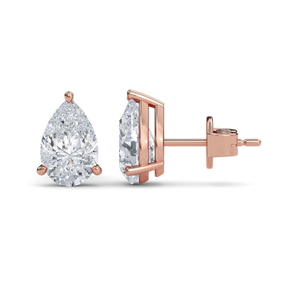Pear Solitaire Studs