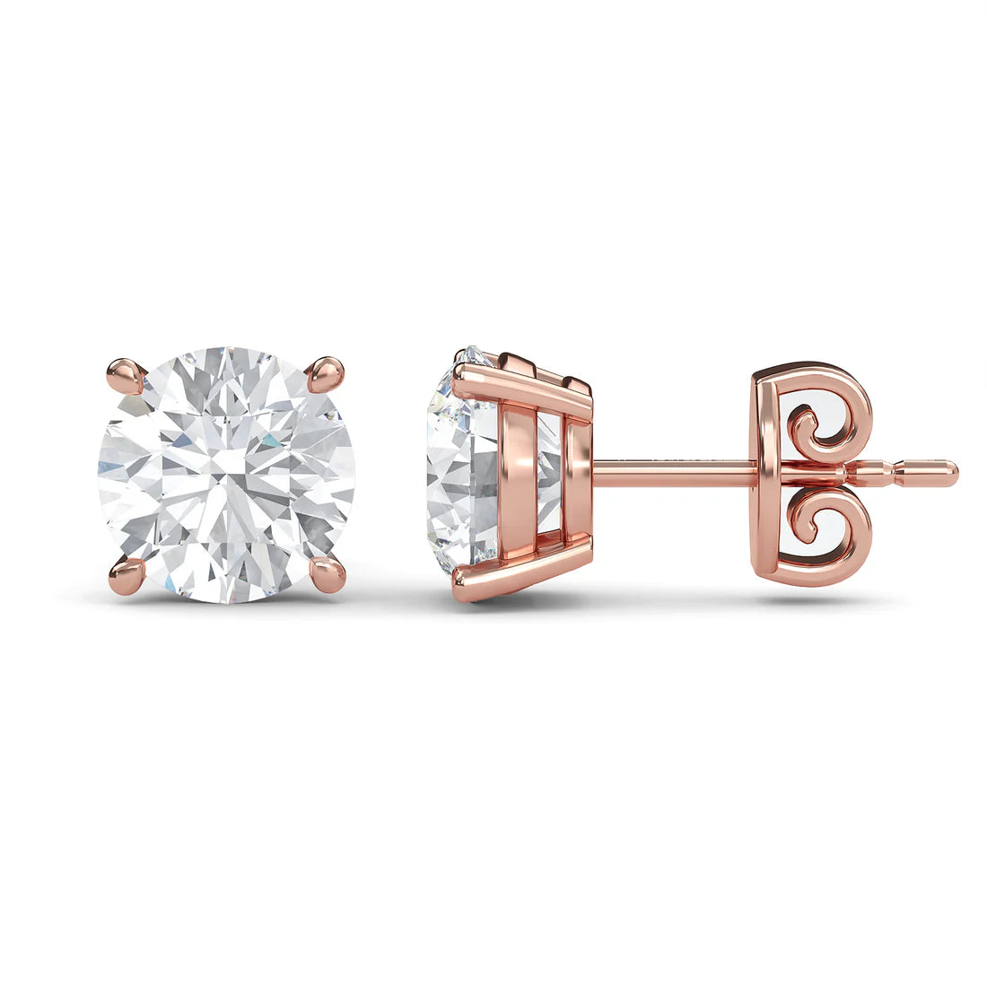 Round Solitaire Studs