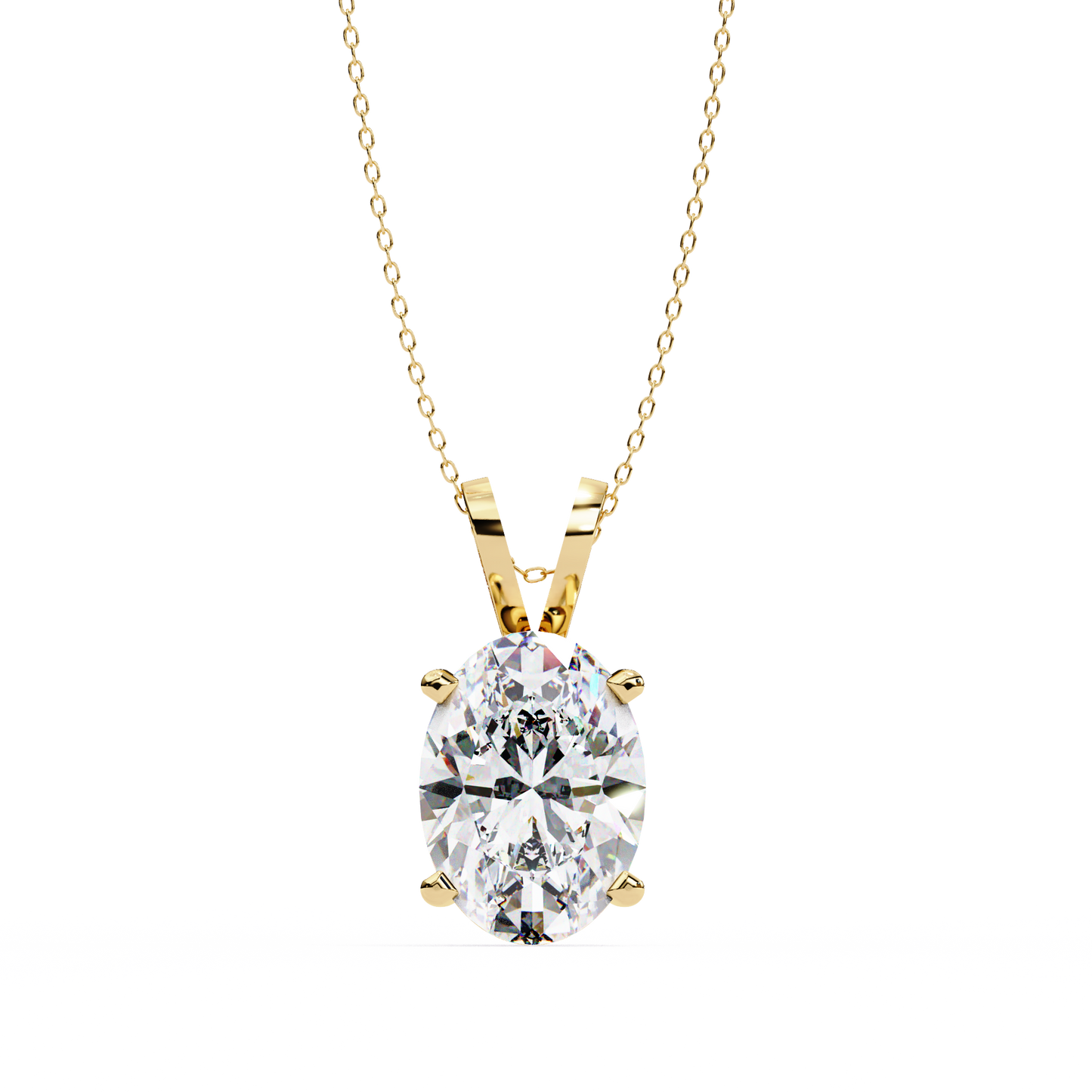 1.00 ct Oh So Lovely Oval Solitaire Pendant (With Chain)