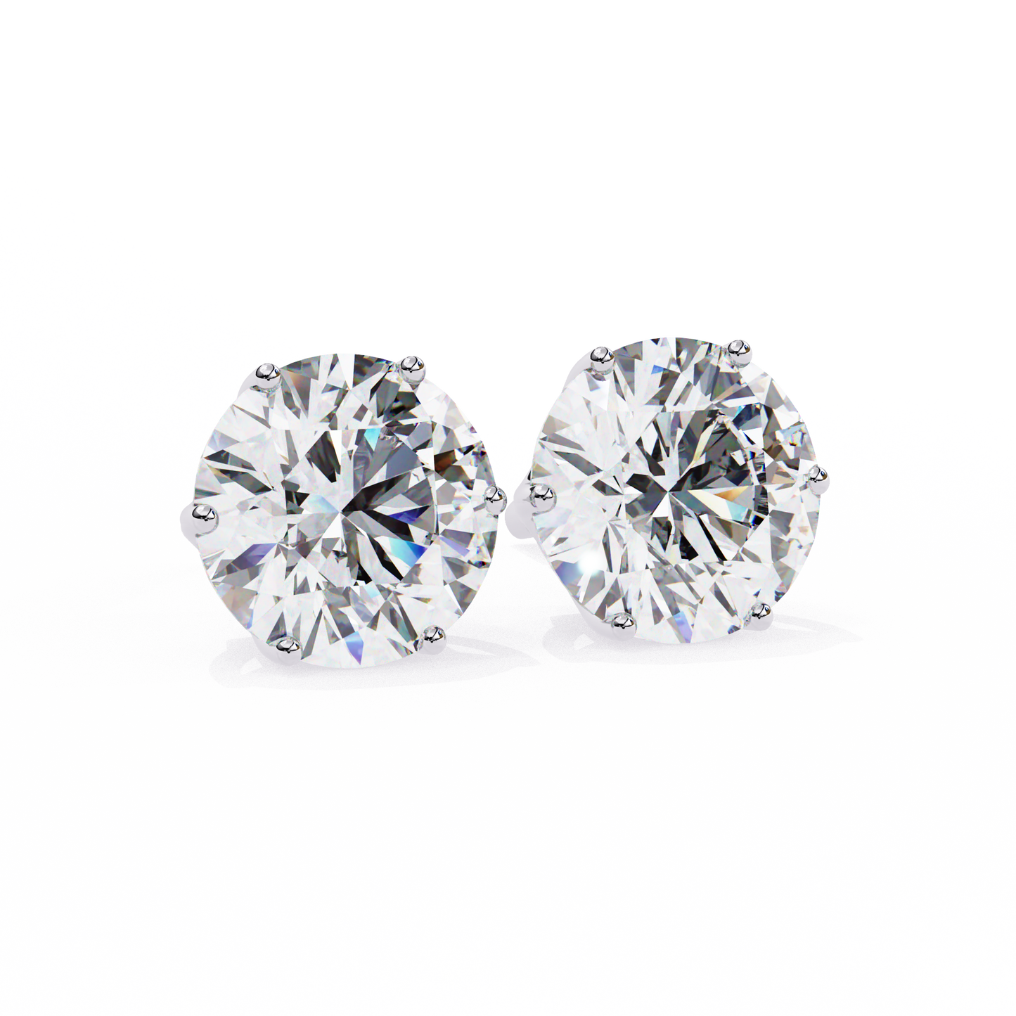 2.00 ct Round Solitaire Studs.