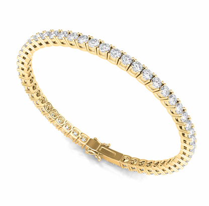 4 Prong Round Tennis Bracelet.