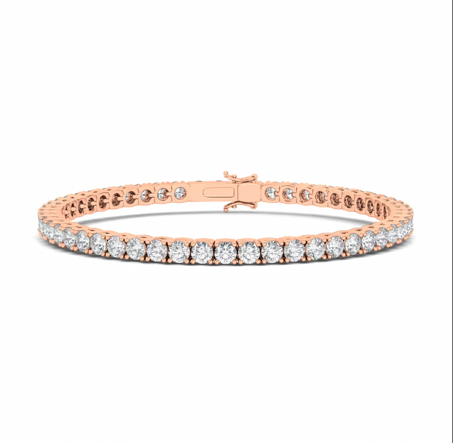 4 Prong Round Tennis Bracelet.