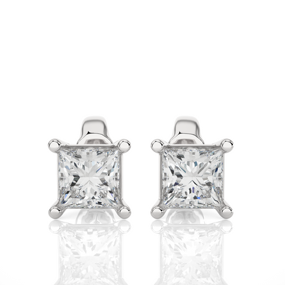 0.50 ct Princess Solitaire Studs.