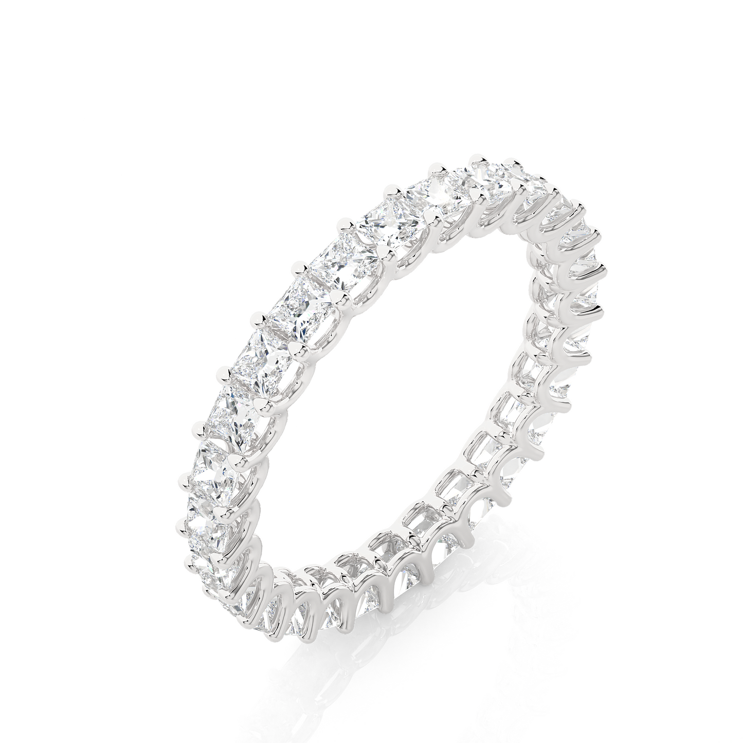 Princess Cut Eternity Band