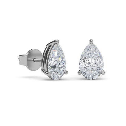 Pear Solitaire Studs