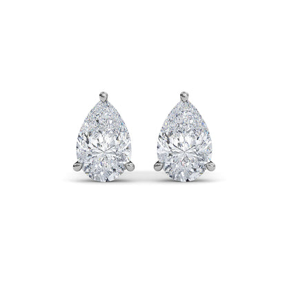 Pear Solitaire Studs