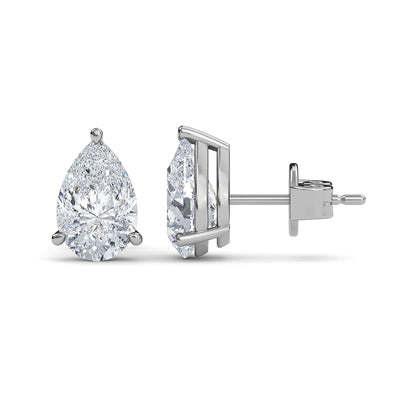 Pear Solitaire Studs