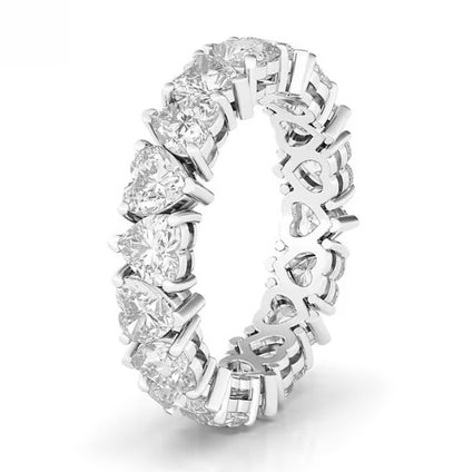 Alternating Heart Diamond Eternity Band