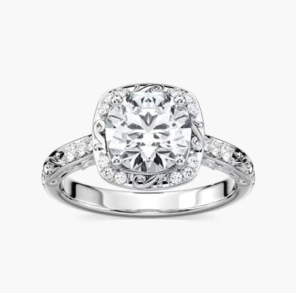 Round Halo Engagement Ring
