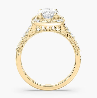 Oval Halo Engagement Ring