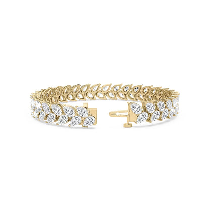 Double Row Pear Bracelet