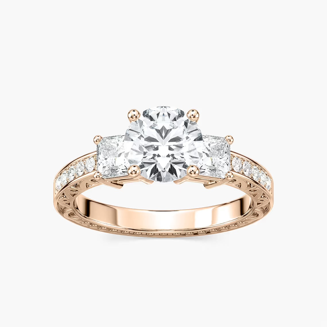 Julie Three Stone Engagement Ring