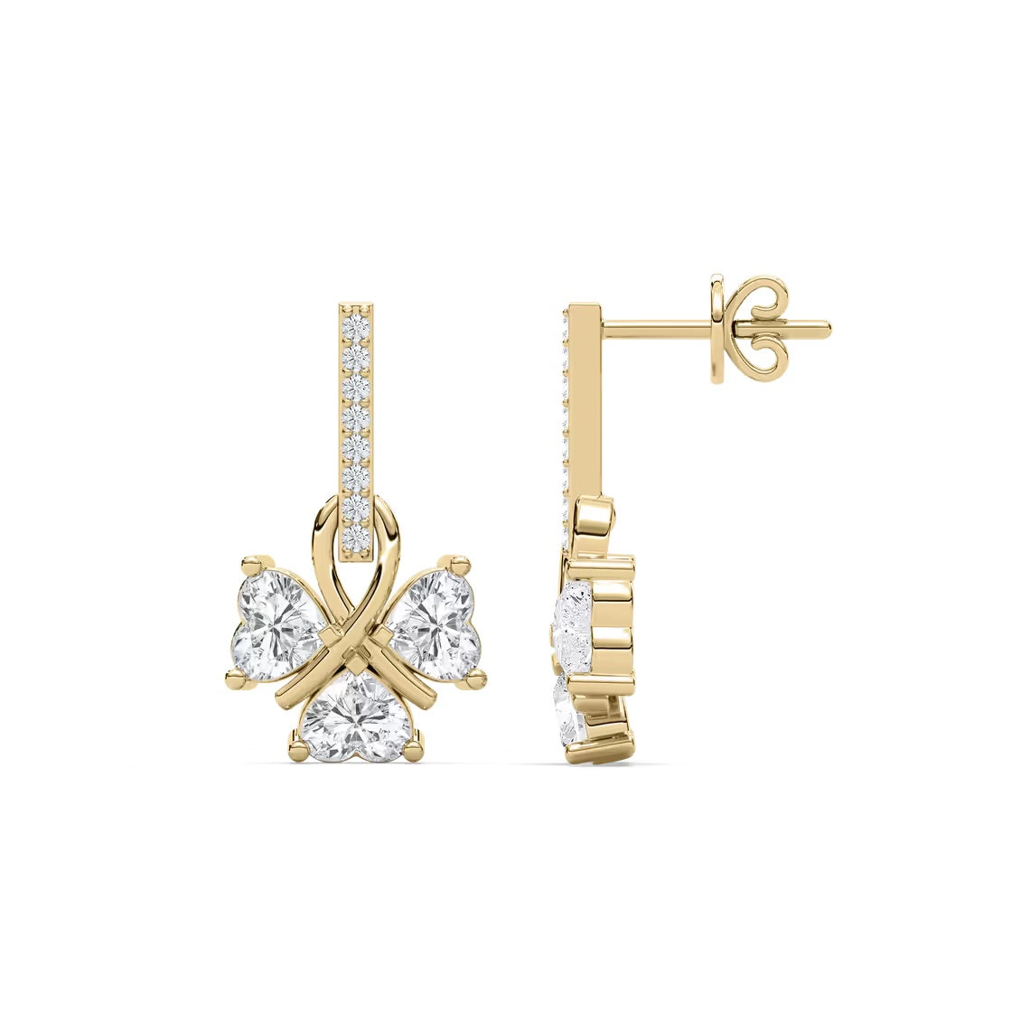 Lucky Heart Dangle Earrings