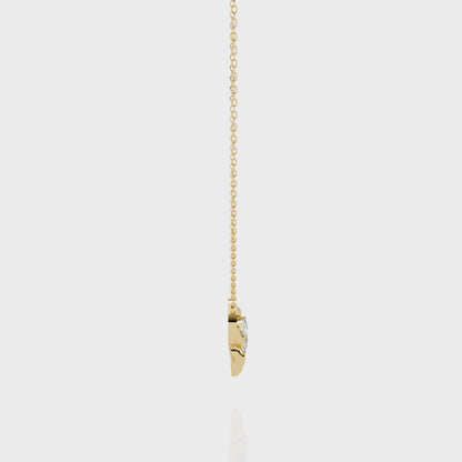 0.50 Leaf and Diamond Pendant (With Chain)