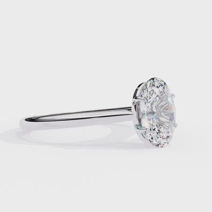 0.50 ct Solitaire Oval Ring.