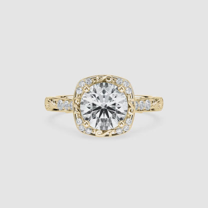 Round Halo Engagement Ring
