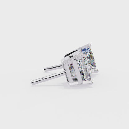 0.50 ct Princess Solitaire Studs.