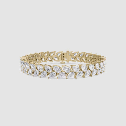 Double Row Pear Bracelet