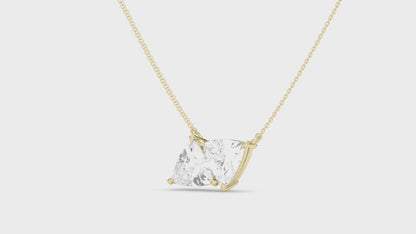 Twin Trillian Shaped Pendant With Chain
