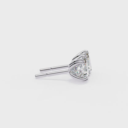 3.00 ct Cushion Solitaire Studs.