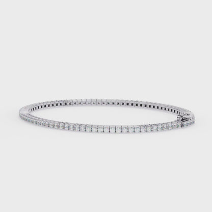 4 Prong Round Tennis Bracelet.