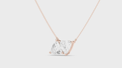 Twin Trillian Shaped Pendant With Chain