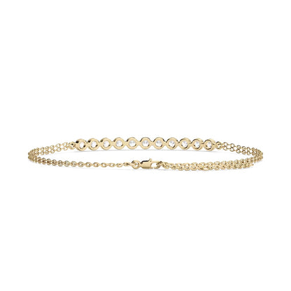 Round Cut 11 Stone Chain Bracelet